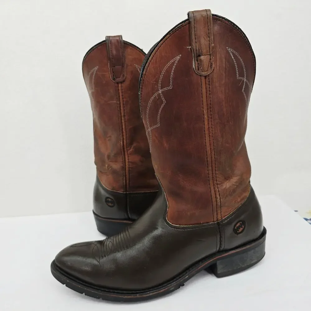Double H Men's Western Cowboy Boots Leather Brown 11.5